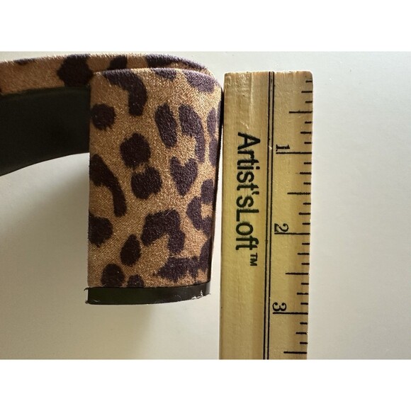 Banana Republic Cheetah Double Strap Block Heel Slip On Sandals Women's‎ 10 - Picture 9 of 9